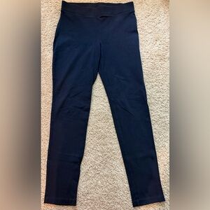 Talbots Size Small Pull On Navy Blue Leggings/pants Elastic Waist Stretch
